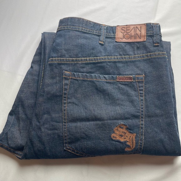 Sean John Men's Dark Wash Jeans Size 42 Relaxed Fit Denim Pants - Picture 1 of 8